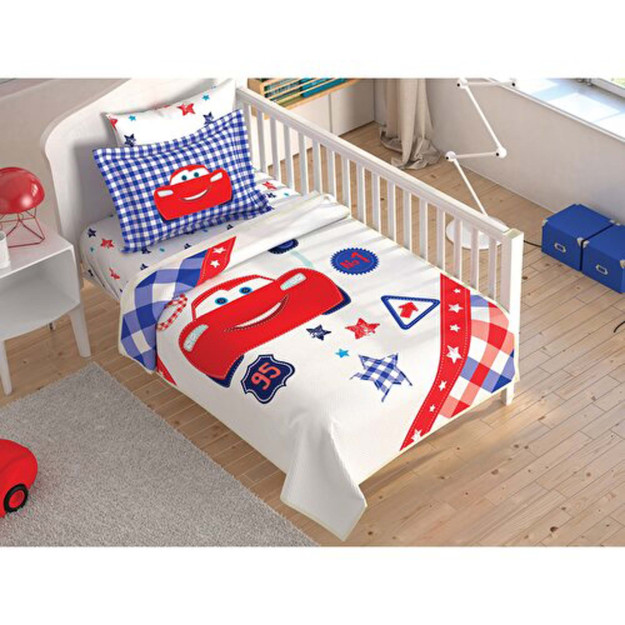 Корона Disney Cars Baby Клетчатый хлопковый лицензионный костюм для пайка разноцветный Ребенок