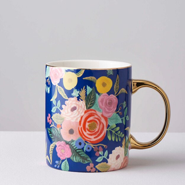 Lily chinni choyshablari 330 ml krujka ko'k ko'k singl