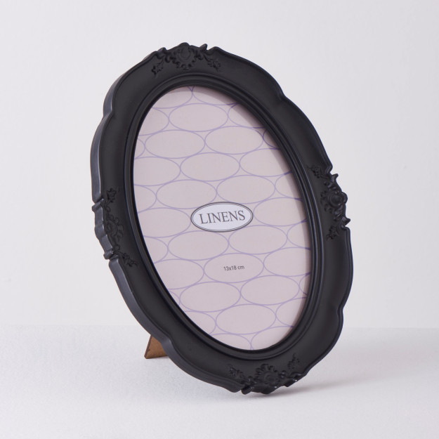 Azure oval choyshablar 13x18 sm ramka ko'k qora singl