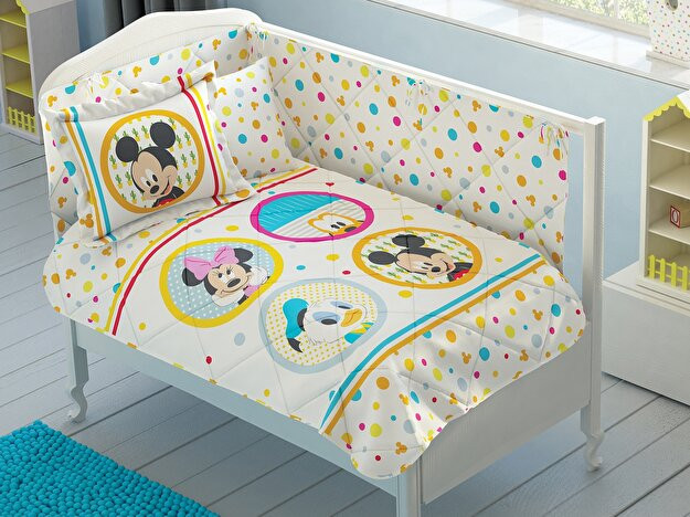 Disney Minnie Mickey Bubble Baby Crown paxta litsenziyalangan uyqu to'plami rangli chaqaloq