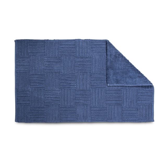 Choyshablar hammom uchun teskari gilam Denim 60x100 sm moviy singl