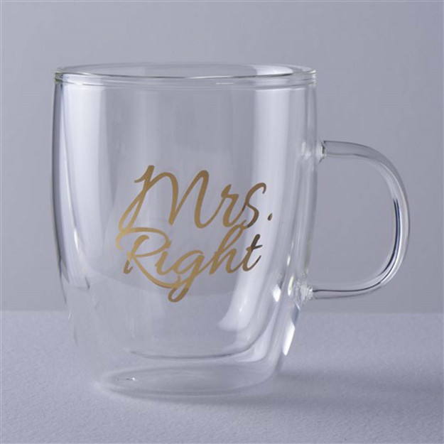 Missis borosilikat o'ng devorli krujka 380ml shaffof shaffof singl