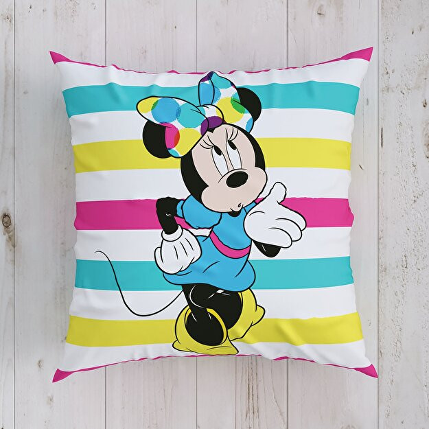 Disney Minni rangli paxta litsenziyalangan yostiq rangli singl