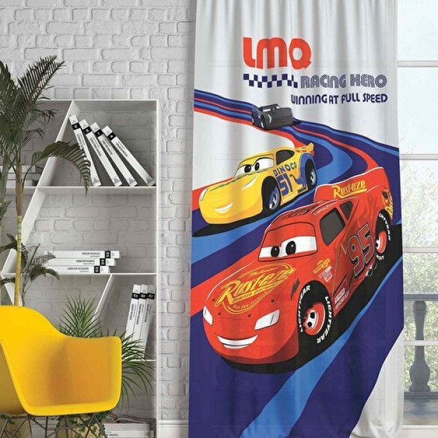 Корона Disney Cars Race Одиночный фон занавес разноцветный Сингл