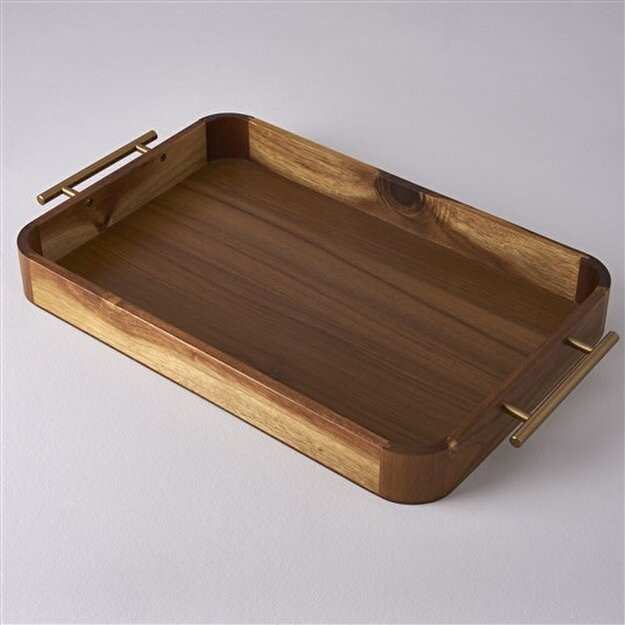 Choyshab Accacia Acacia 36x24x4 sm laganda yog'och bitta