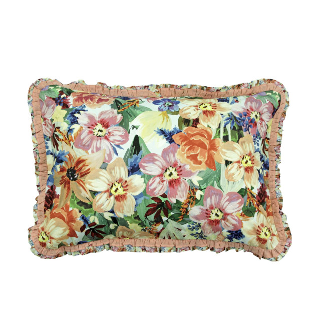 Crown Boutique Fleur paxta yostiq sumkasi rangli qizil ikra bir parcha