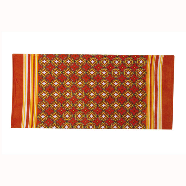 Crown butik retro paxta 70x150 sm plyaj sochiq kremit shingles yagona