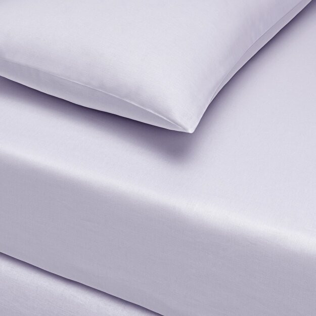 Crown Basic Ranforce King Size elastik choyshab to'plami lilac Layla bitta o'rindiqli
