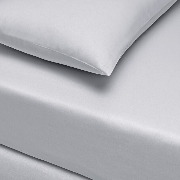 Crown Basic Ranforce King Size elastik choyshab to'plami lilac kulrang bitta o'rindiqli