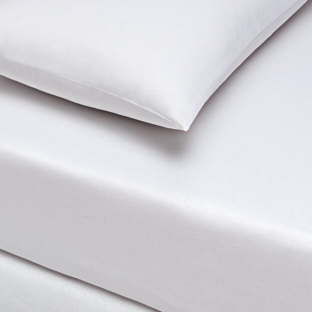 Crown Basic Ranforce King Size Комплект простыней на резинке сиреневый Белый одноместный