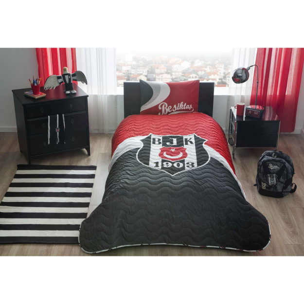 Bjk logotipi + yostiq qopqog'i ko'p rangli bitta o'rindiqli