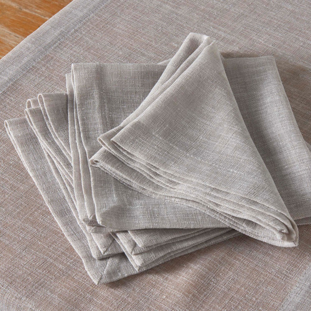 Lorelay choyshablari 40x40 sm 4 salfetkalar tabiiy bej to'plami 4