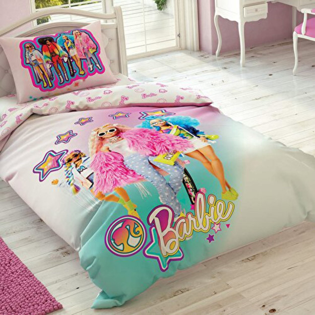 Комплект постельного белья Barbie Extra для одного человека с лицензией на корону разноцветный одноместный