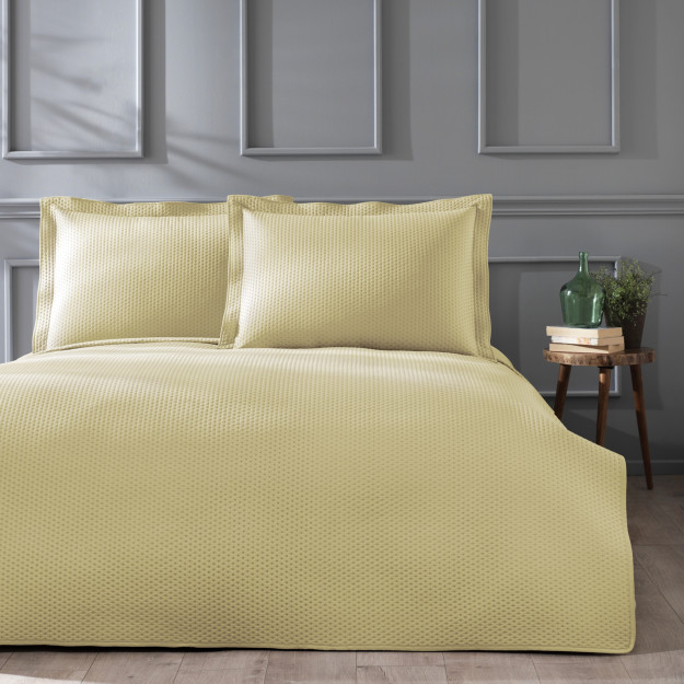 Linens tuman ikki tomonlama ko'p maqsadli adyol yashil yashil ikki kishilik xona