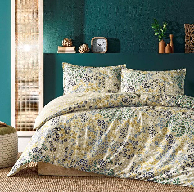 Linens kun bo'yi Fresno paxta atlas bir kishilik ko'rpa-to'shak kremi bitta o'rindiqli krem