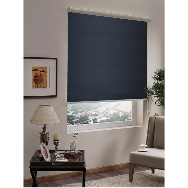 Crown Blackout One-kulrang rolikli parda kulrang 80x200 qora standart