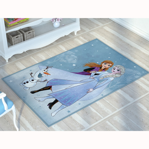 Disney muzlatilgan 2 qishki 80X120 litsenziyalangan gilam rangli singl