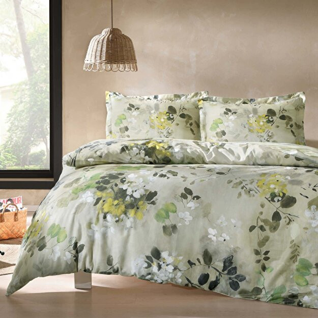 Linens на весь день Тапио хлопковое атласное односпальное пододеяльник кремовый