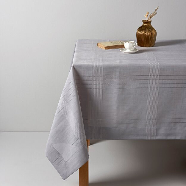 Linens asosiy 160x300 sm dasturxon kulrang kulrang singl