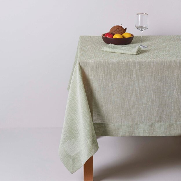 Linens Лорелай 150х250 см скатерть серая Зеленый Сингл