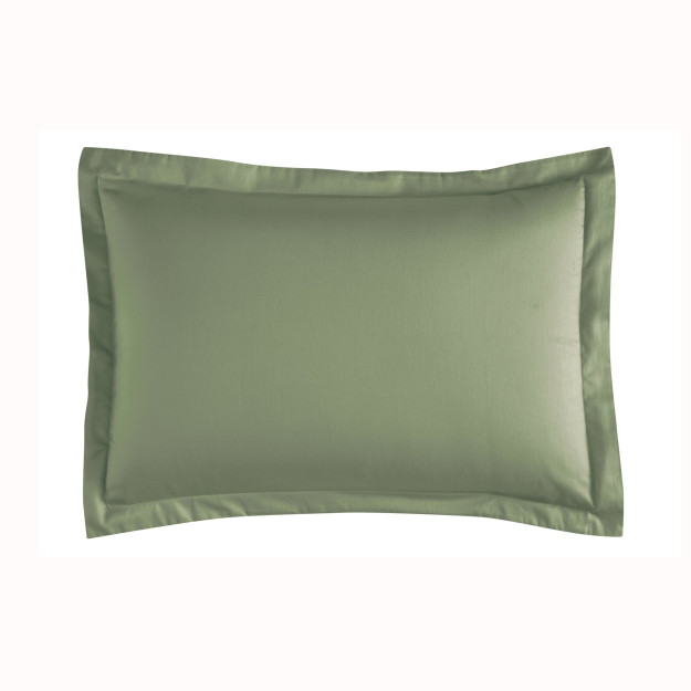 Linens Mix & Match paxta atlas yostiqsimon sumkasi 2 qismli volan to'plami to'q yashil yashil 2 to'plam