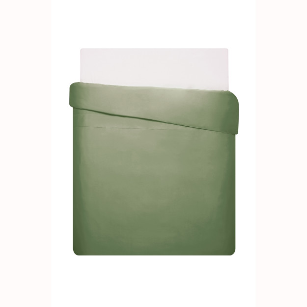 Linens смешивать и сочетать хлопок атлас двойной пододеяльник темно-зеленый Зеленый Двухместный номер