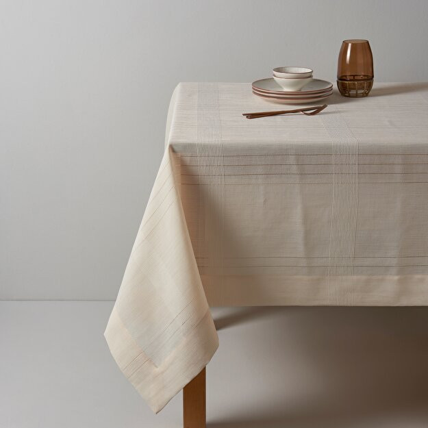 Linens asosiy 160x300 sm dasturxon kulrang krem bitta
