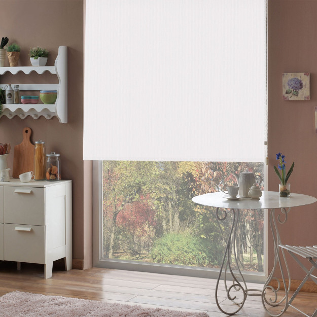Crown inova mat polyester rolikli parda kremi, o'z-o'zini tozalash, 200x200 standart krem