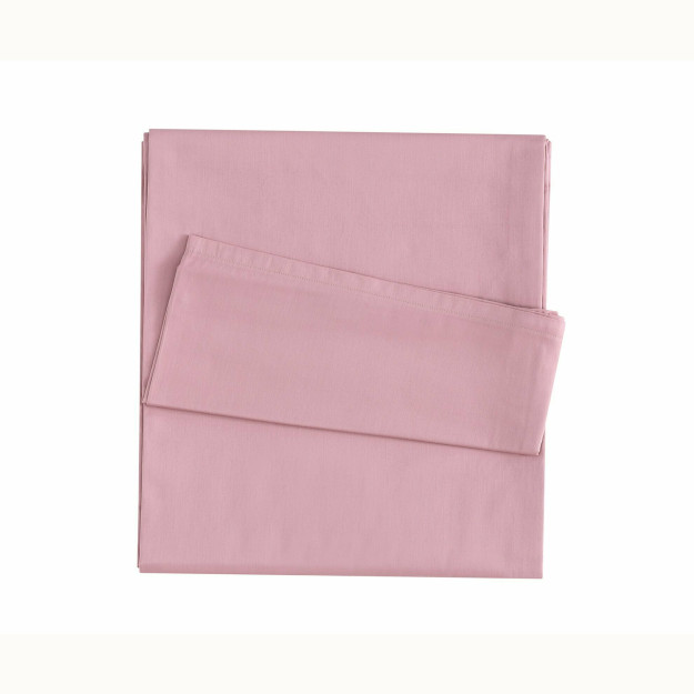 Linens aralash va mos paxta bir kishilik atlas choyshablari pushti quruq