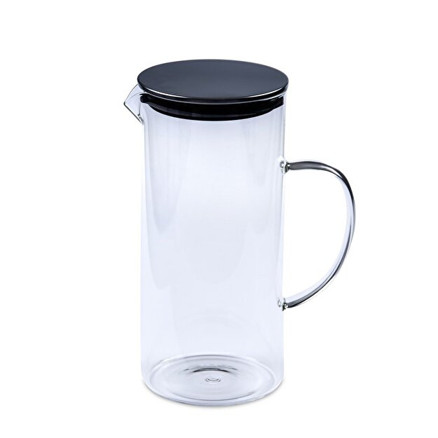 Linens metall qopqoqli 1300 ml asosiy shisha idish kumush bitta
