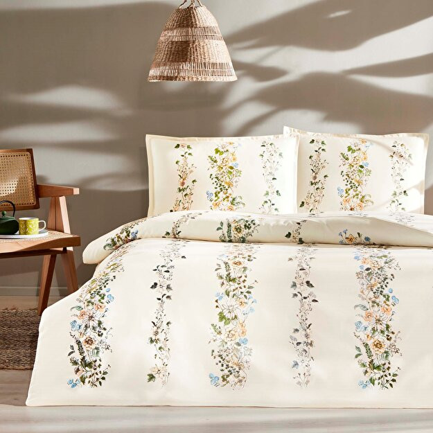 Linens Allday Dothan paxta atlas er-xotin ko'rpa-to'shak kremi ikki kishilik xona