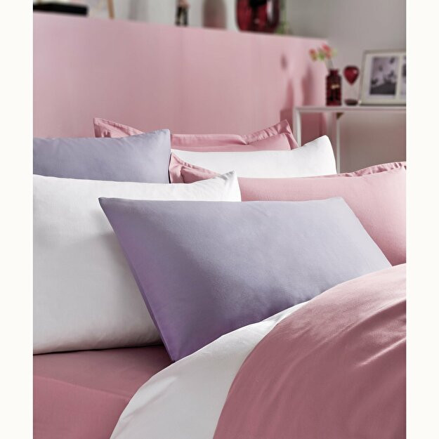 Linens Mix & Match paxta atlas to'plami 2 ta standart Rose Dry yostiq jildlari