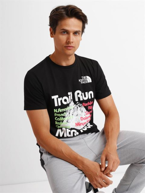 Мужская футболка The North Face, футболка с рисунком Foundation S/S - Eu Черный L
