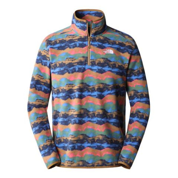 The North Face 100 Glacier 1/4 Мужской флис Zip - Eu Коричневый XL