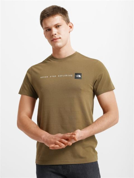 Erkaklar futbolkasi The North Face S / S Never Stop Exploring Tee-Eu jigarrang M