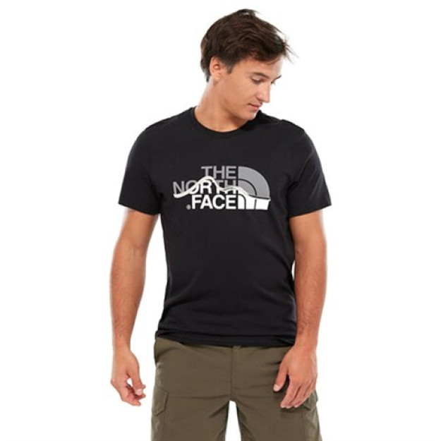 Мужская футболка The North Face S/S Mountain Line Tee - Eu Черный M