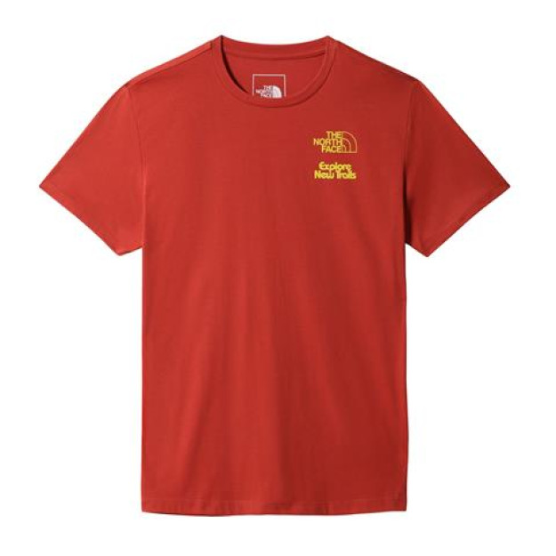The North Face Foundation Graphic Tee S/S - Eu erkaklar futbolkasi qizil L