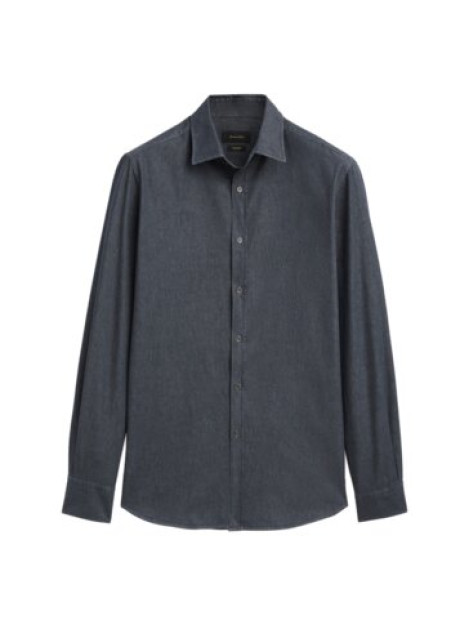 Oddiy kesilgan paxta xira Denim ko'ylak L