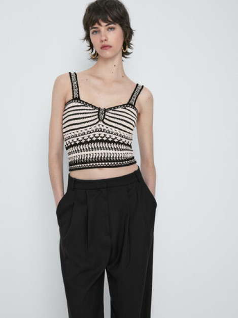 Trikotaj jakkard top m