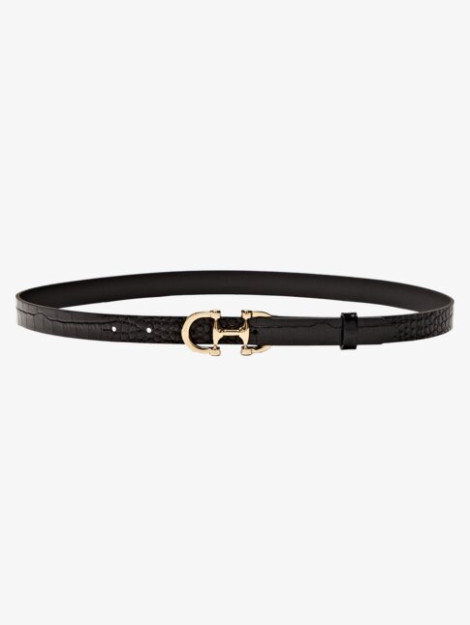 S / 80CM ikki qisqichli bo'rttirma charm kamar