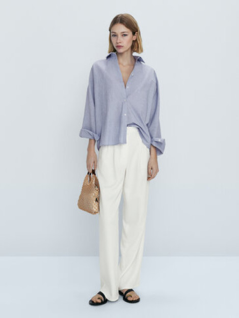 Chambray paxta ko'ylak M