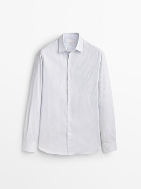 Рубашка в полоску Easy iron slim fit 42