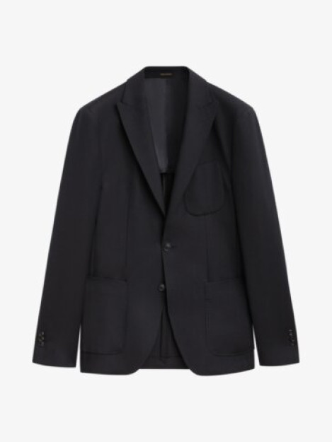 To'q ko'k teksturali jun Blazer 54