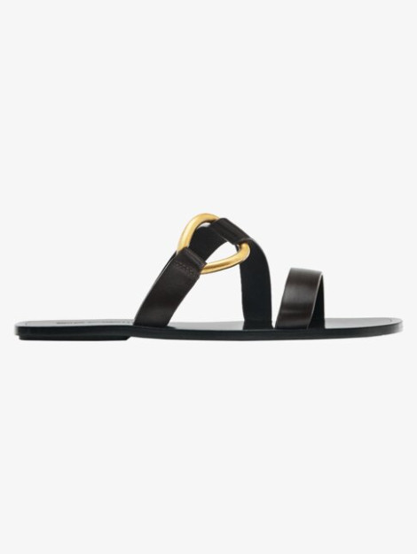 37 metall halqali tekis sandallar