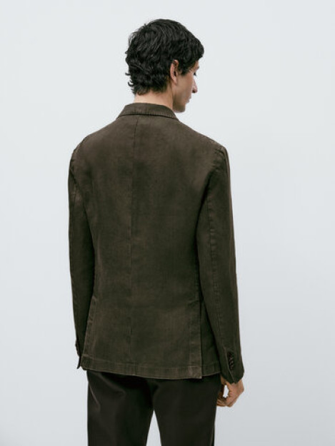 Bo'yalgan zig'ir Blazer 50