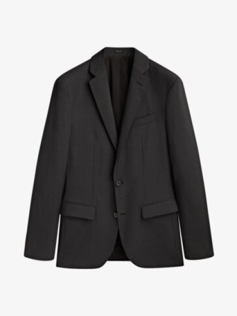 Mikro teksturali kulrang klassik Blazer 48