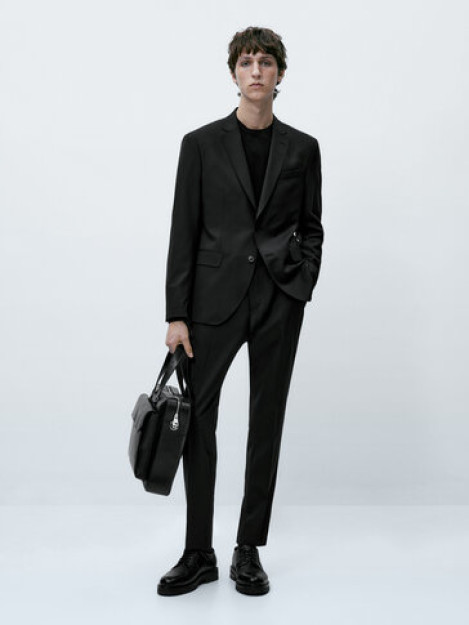 Kulrang b-elastik Jun klassik Blazer 56