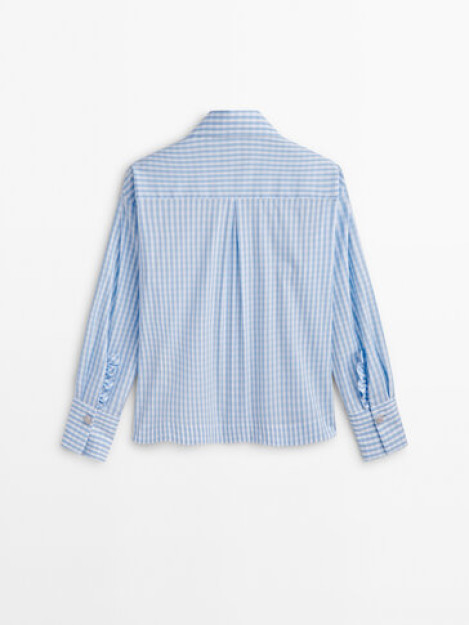 Gingham plashli cho'ntakli ko'ylak-Xs studiyasi