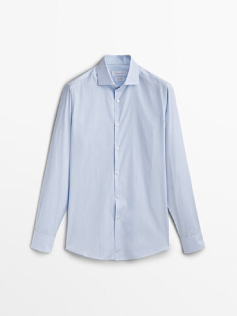 Easy iron slim fit 44 chiziqli ko'ylak