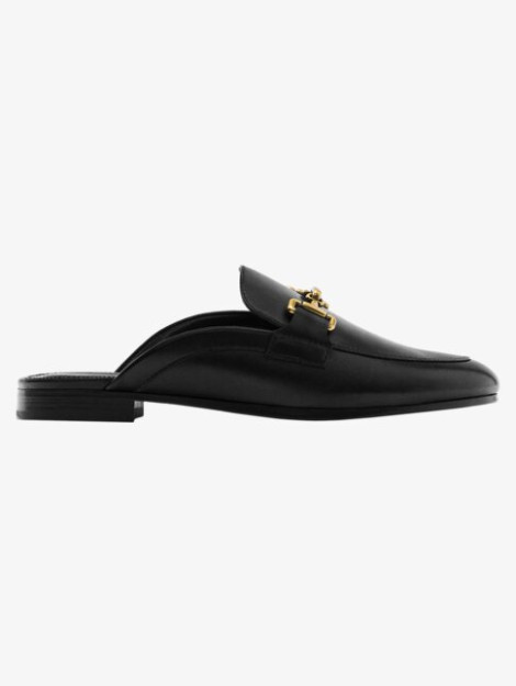 Ochiq orqa charm loaferlar 36